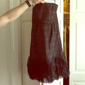 Milly strapless overlay dress